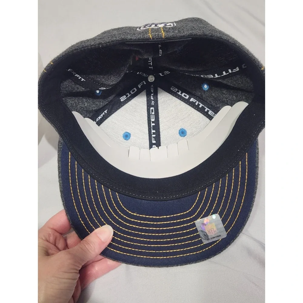 210 Fitted Reebok Los Angeles Chargers NFL Gray Fitted‎ Hat 6 7/8 - 7 1/4 Wool
